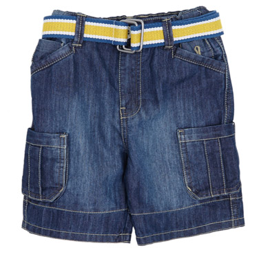 Younger Boys Long Denim Shorts With Belt